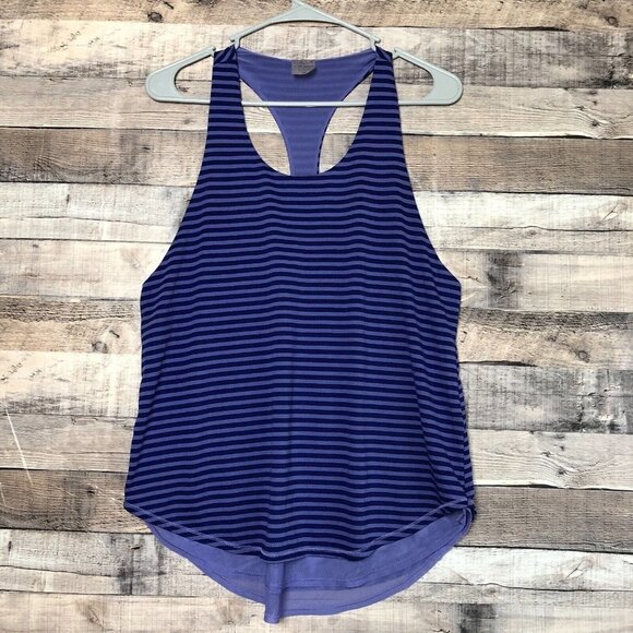 Calia by Carrie Underwood Purple Striped Layered Racerback Tank Size Medium - Picture 1 of 8
